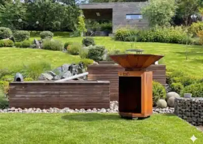 Plancha MWD feu au bois - jardin - été - barbecue - Wallonie