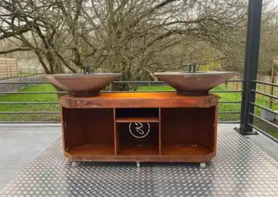 Double Plancha MWD feu au bois - jardin - été - barbecue - Wallonie