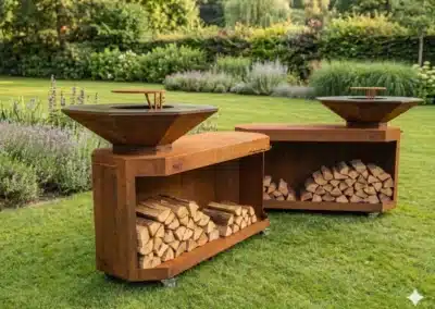 Plancha MWD feu au bois - jardin - été - barbecue - Wallonie