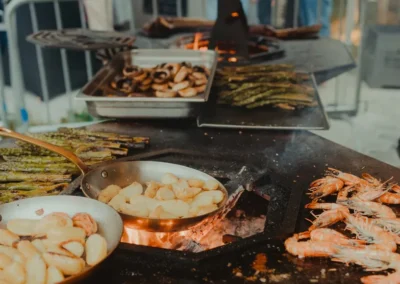 Photo d'une plancha en action - location - plancha MWD