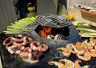 Photo d'une plancha en action - location - plancha MWD