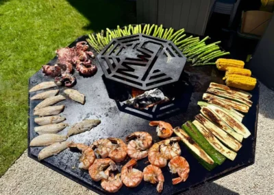 Photo d'une plancha en action - location - plancha MWD