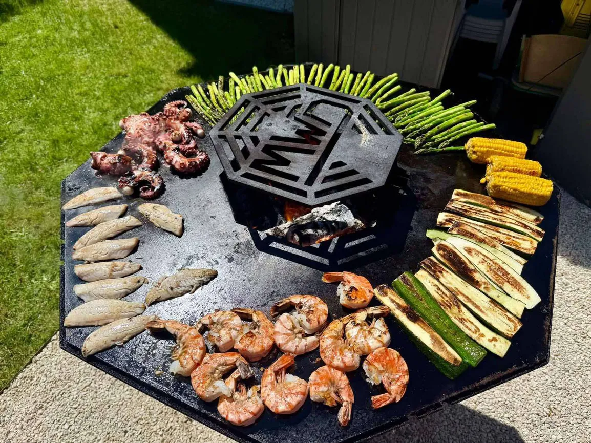 Location 4_Réduite Photo d'une plancha en action - location - plancha MWD