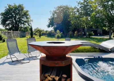 Plancha MWD feu au bois - jardin - été - barbecue - Wallonie