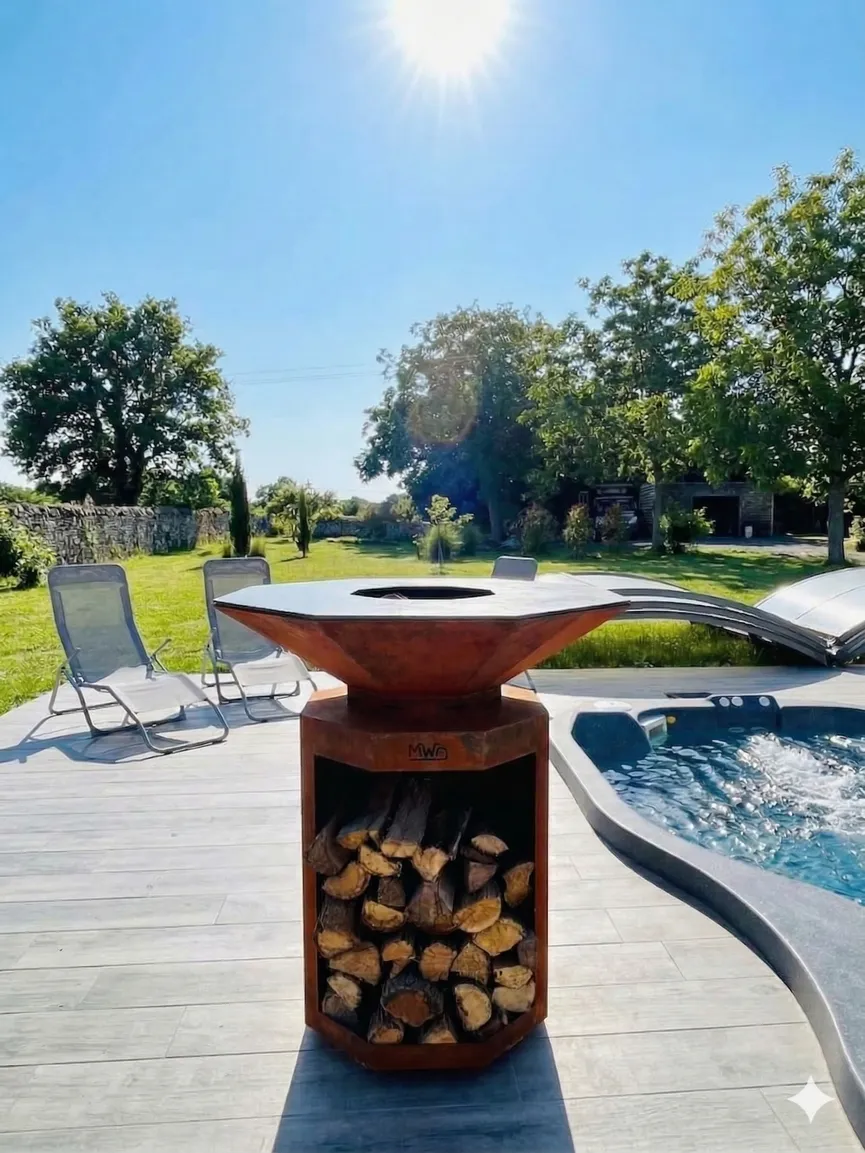 Plancha Classique 3_Réduite Plancha MWD feu au bois - jardin - été - barbecue - Wallonie