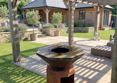 Planchita MWD feu au bois - jardin - été - barbecue - Wallonie