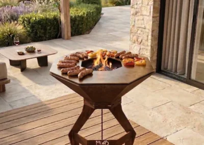 Planchito MWD feu au bois - jardin - été - barbecue - Wallonie