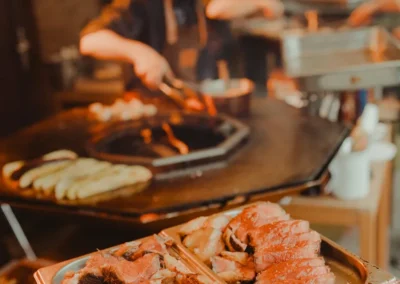 Photo d'une plancha en action - location - plancha MWD